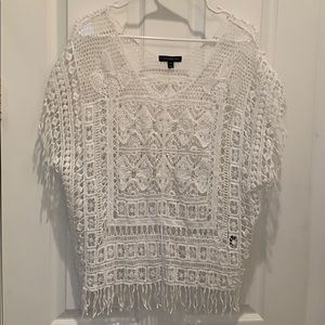 Lane Bryant fringe crochet cover-up size 14/16